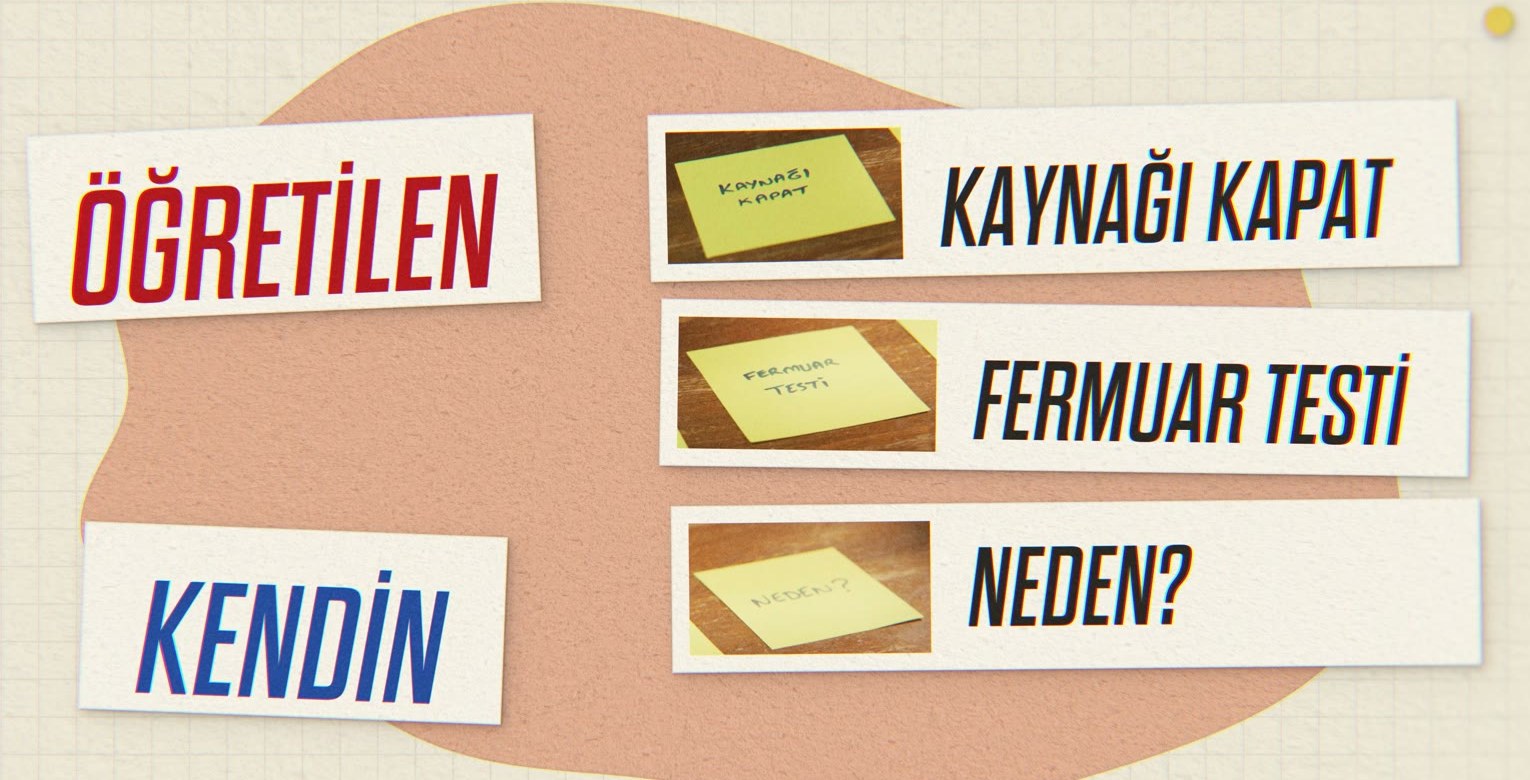 Öğretilen cevapla kendi cevabınızı ayırmanın üç adımı: kaynağı kapat, fermuar testi, neden?